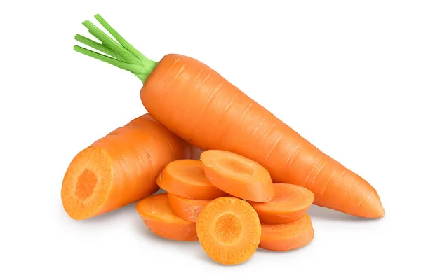 Морковь изолированы на белом фоне с клипсом пути и полной глубиной резкости — стоковое фото