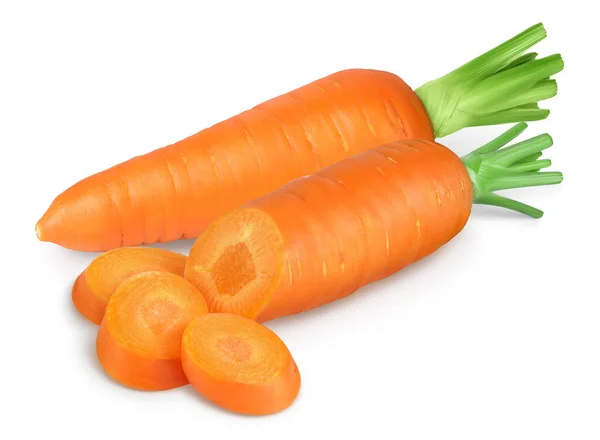 Морковь изолированы на белом фоне с клипсом пути и полной глубиной резкости — стоковое фото