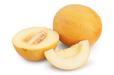 Kavun kırpma yolu ve tam derinlik alan ile beyaz arkaplanda izole