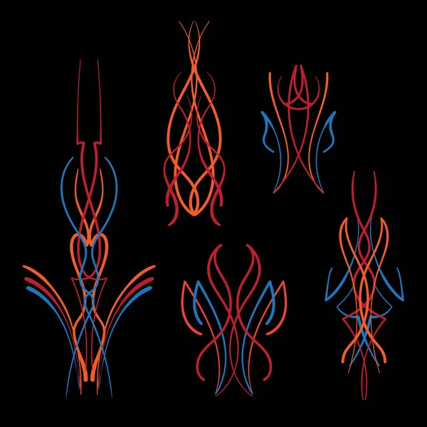 Pinstripe Вінтажний Дизайн Лінії Мистецтва Вектор — стоковий вектор