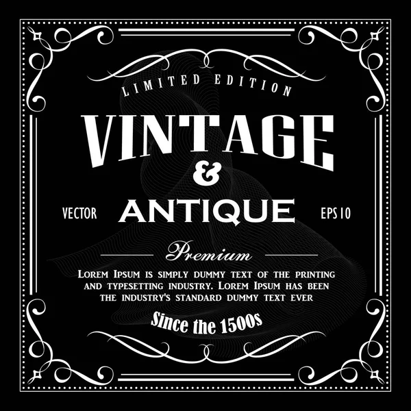 Vintage çerçeve elle çizilmiş sınır blackboard afiş vektör çizim