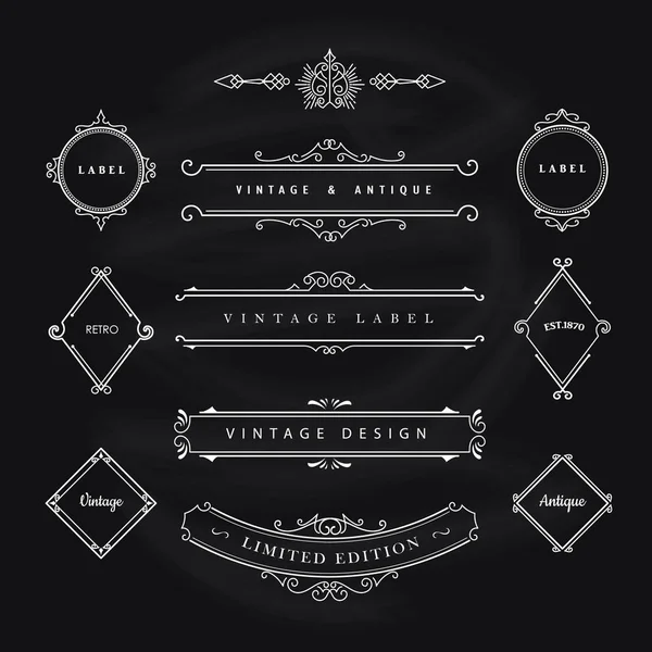 Vintage afiş öğeleri geliştiği kaligrafi tasarlamak vektör