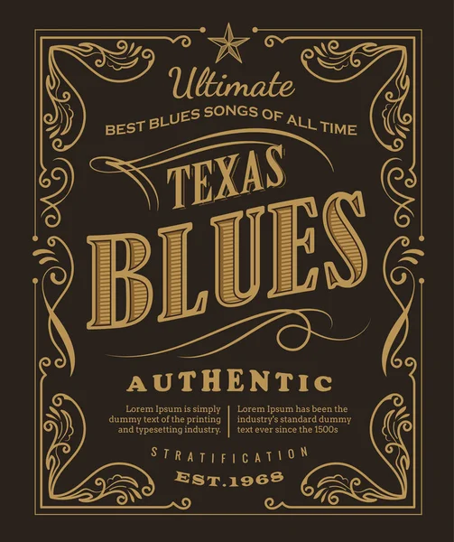 Vintage etiket tipografi vektör poster çerçeve retro tasarımı