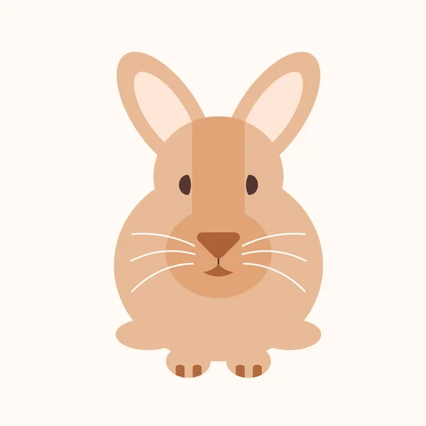 Rabbit flat design cartoon isolated vector