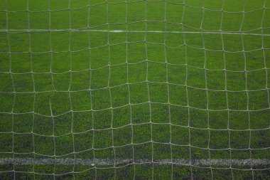 yapay küçük futbol alan yeşil çim yüzey arka plan doku kimse ile spor kavram ve kopya veya metin için boş alan