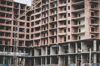 geliştirme inşaat kavramı tuğla cephe eksik Sanayi