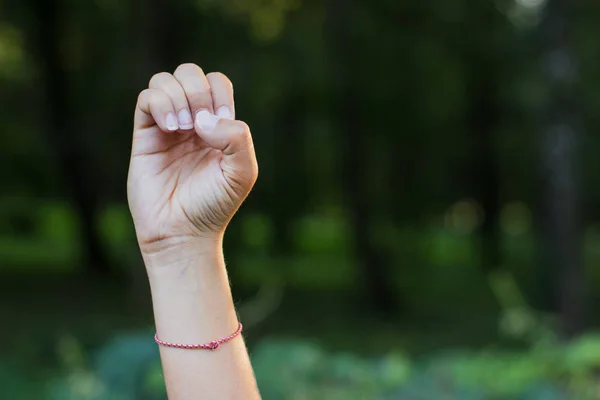 Non Verbal People Communication Concept Dactyl Alphabet Person Hand Letter — Stock Photo, Image