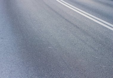 yüzey asfalt beyaz işaretleme hatları ve metin için boş kopya boşluk kavramı malzeme gri odak bakış yüzeyi yumuşak yol