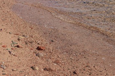 kum taşı kıyı şeridinin doğal basit arka plan 