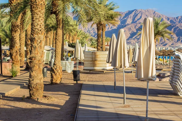 Golfo Aqaba Bahía Del Mar Rojo Medio Oriente Playa Pública — Foto de Stock