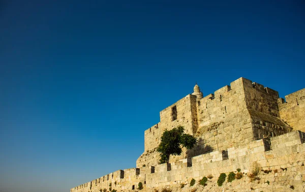 Israeli Jerusalem Ancient City Entrance Gate Fortification Stone Building Famous — Stock Photo, Image