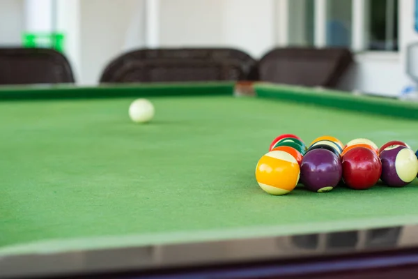 billiard table with balls life style and hobby game picture