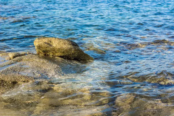 Natuur Behang Achtergrond Concept Foto Van Kust Landschap Met Onderwater — Stockfoto