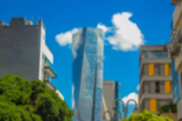 Rascacielos Cristal Ciudad Moderna Abstracta Desenfocada Imagen Colorida Brillante — Foto de Stock