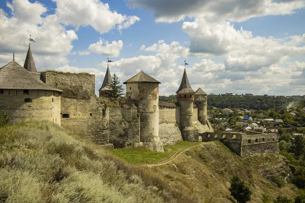 Východní Evropský Středověký Hrad Ukrajině Highlandské Historické Památky Místo Turistických — Stock fotografie