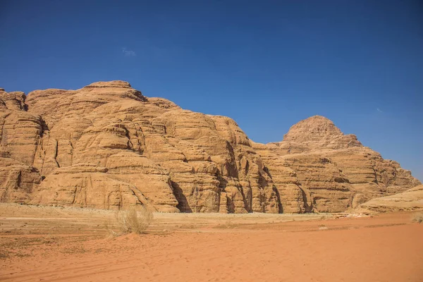 Planeta Tierra Patrimonio Humanidad Destino Turístico Wadi Rum Jordania Oriente — Foto de Stock