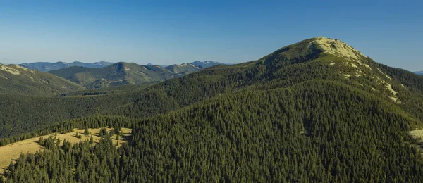 Dziewicza Przyroda Krajobrazy Szwajcaria Środkowoeuropejski Grzbiet Górski Krajobraz Top View — Zdjęcie stockowe