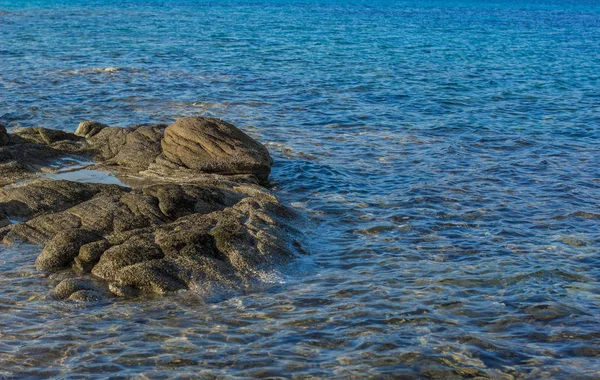 Natureza Simples Fundo Vista Cênica Superfície Ondulada Água Azul Linha — Fotografia de Stock