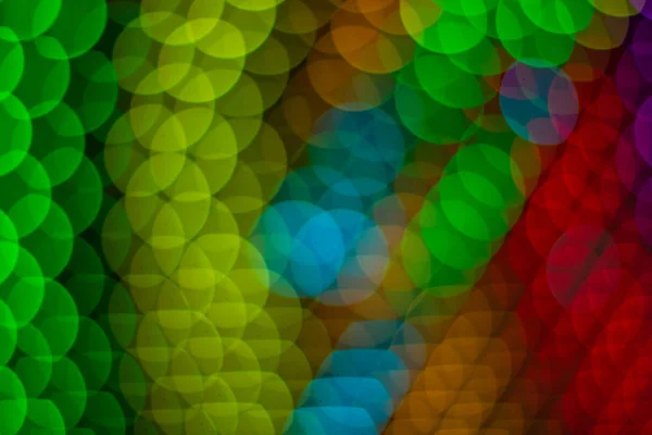 Verde Amarelo Azul Vermelho Laranja Bokeh Colorido Brilhante Efeito Iluminação — Fotografia de Stock