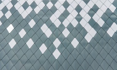 modern dış tasarım mimari nesne duvar inşa açık fayans beyaz ve gri asfalt yüzey perspektif duvarı