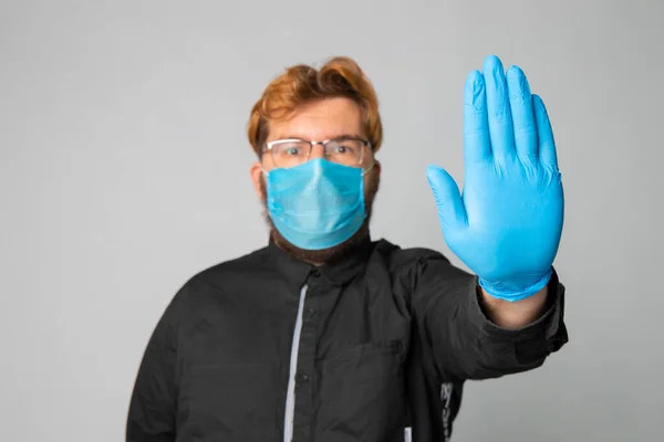 Pandemia Globale Assistenza Sanitaria Crisi Concetto Ritratto Fotografia Uomo Medico — Foto Stock