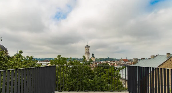 Punto Vista Histórico Medieval Europeo Sitio Turístico Fondo Pantalla Paisaje —  Fotos de Stock