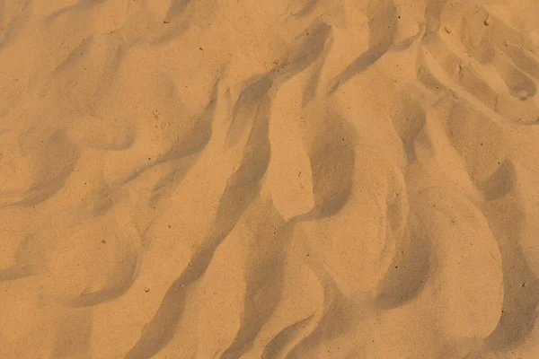 Wellenförmigen Sand Hintergrund Wüste Strukturierte Tapete Muster Gelbe Oberfläche — Stockfoto