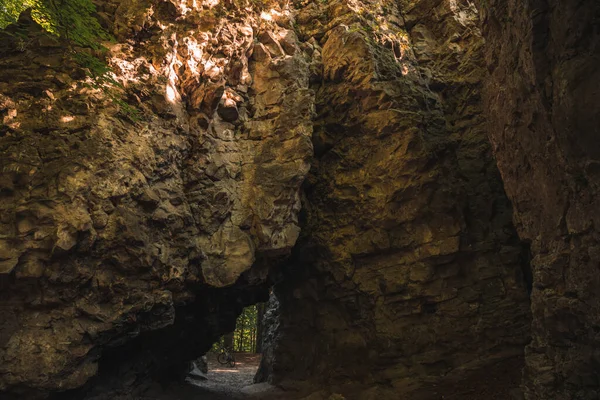 Sombre Rock Nature Photographie Plein Air Nature Objet Paysage Vue — Photo