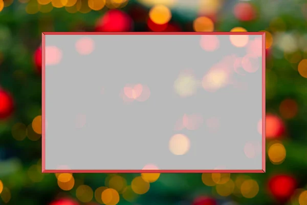 Natal Padrão Publicidade Cópia Espaço Vermelho Branco Moldura Abstrato Desfocado — Fotografia de Stock