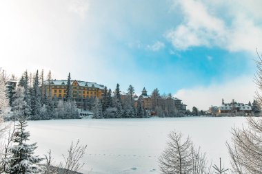 kış manzarası Slovakya bölgesi kayak merkezi daireleri açık hava çevre alanı Aralık ayı