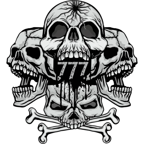 Gothic Schild Mit Totenkopf Grunge Vintage Design Shirts — Stockvektor