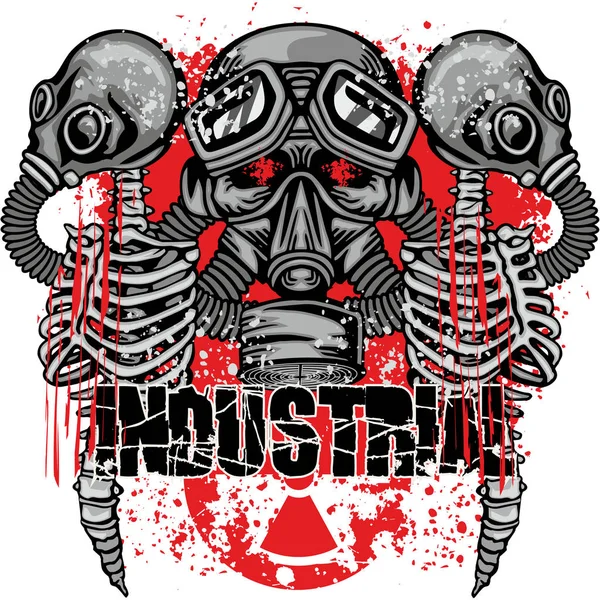 Gothic Sign Skull Grunge Vintage Design Shirts Stock Illustration