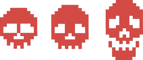 Digital Sign Pixel Skull Shirt Design — Stock Vector
