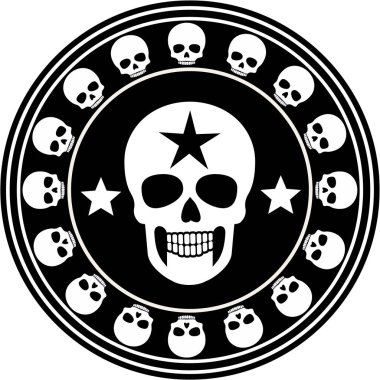 Kafatası ile askeri tabela, grunge vintage tasarım tişörtler