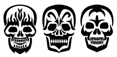 Kabile şablon kafatası, grunge vintage tasarım t shirt