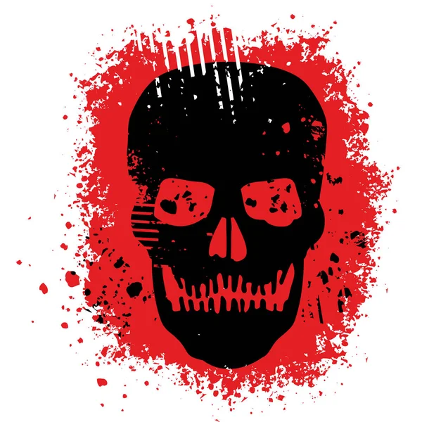 Aggressive Emblem Skull Grunge Vintage Design Shirts — Stock Vector