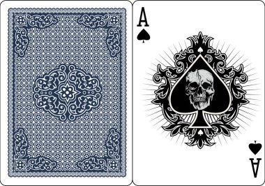 oyun kağıdı, maça ile kafatası ace