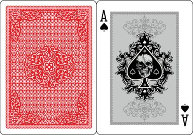 oyun kağıdı, maça ile kafatası ace