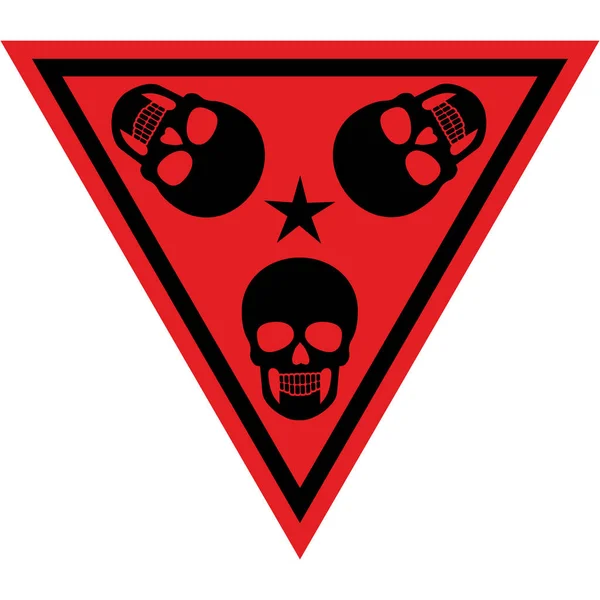 頭蓋骨の軍事記号グランジヴィンテージのデザインTシャツ — ストックベクタ