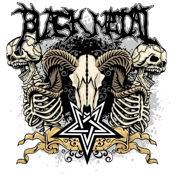 Kafatası ile gotik tabela, grunge vintage tasarım tişörtler