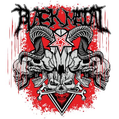 Kafatası, grunge vintage tasarım t shirt ile Gotik arması