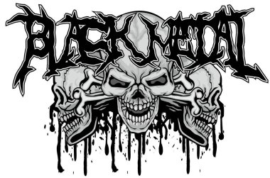 Kafatası, grunge vintage tasarım t shirt ile Gotik arması