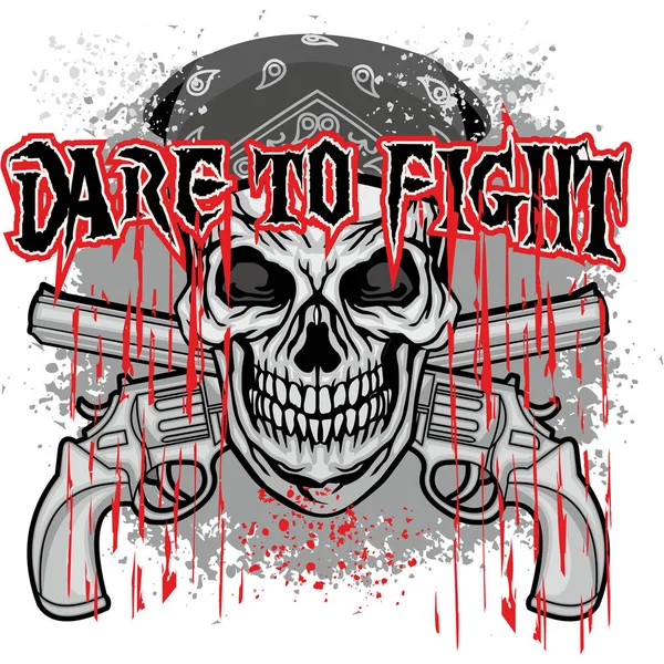 kafatası, grunge vintage tasarım t shirt ile agresif amblemi