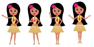 düz bir çiçek başında kızlarla hareketleri göster