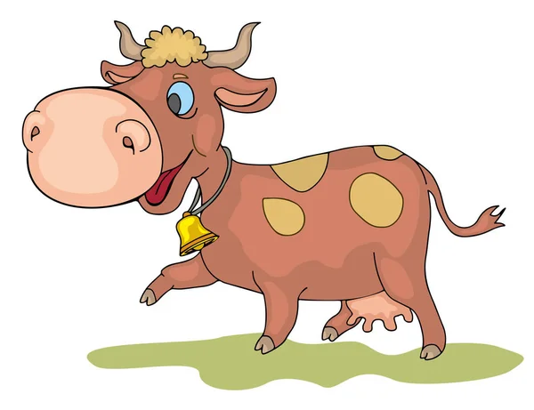 Kolorowanki Dla Dzieci Śmieszne Zwierzęta Krowa — Wektor stockowy