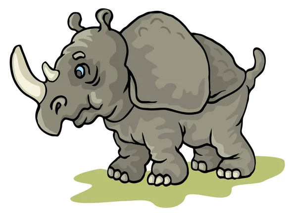 Kolorowanki Dla Dzieci Śmieszne Zwierzęta Nosorożec — Wektor stockowy