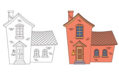 muhteşem evler ile çocuk için boyama sayfaları