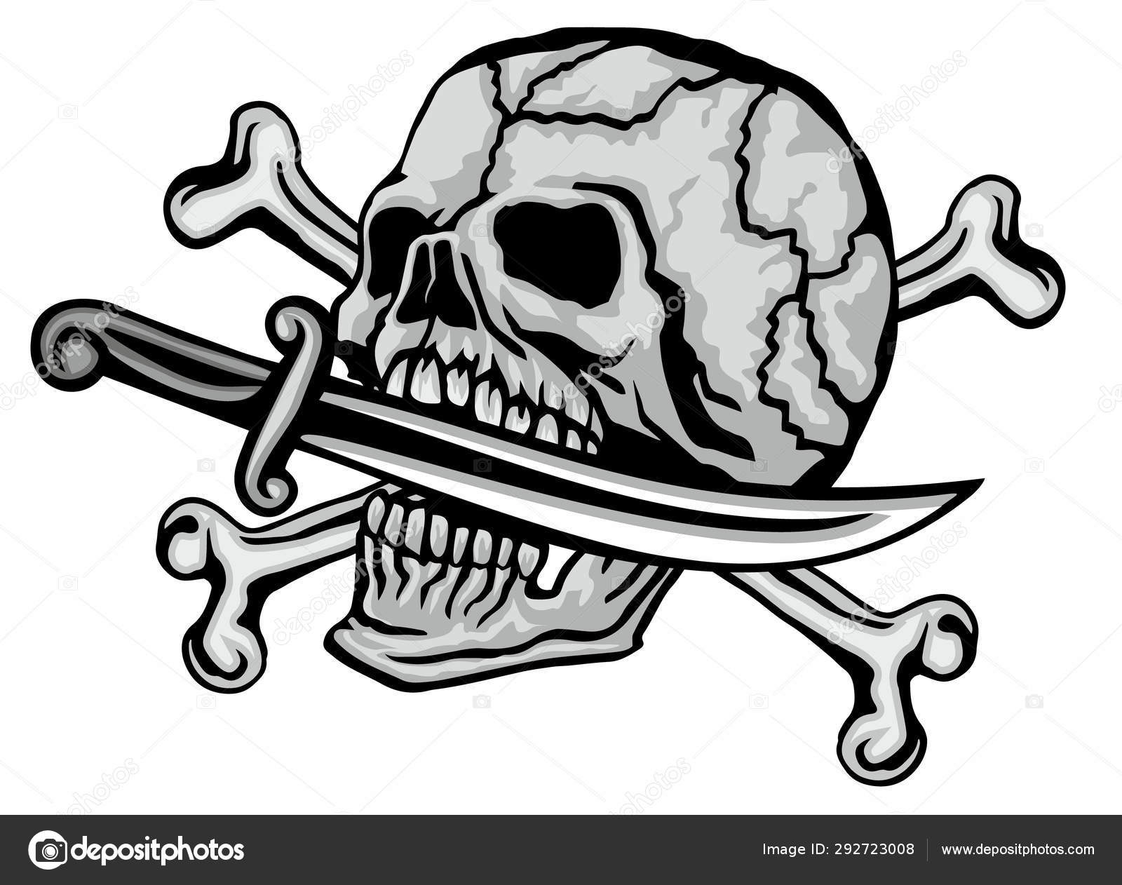 Pirate Skeleton T-shirt Design Vector Download