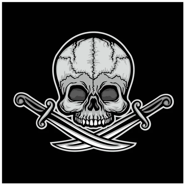 Military Sign Skull Grunge Vintage Design Shirts — Stock Vector