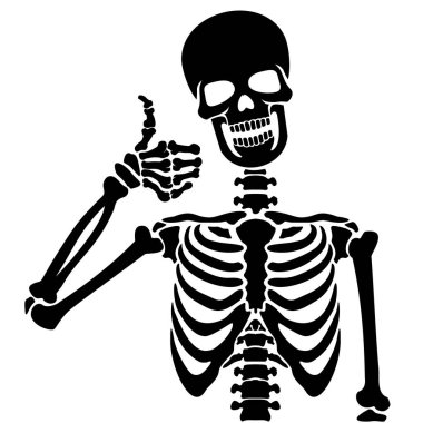 Vektör simgesi, düz iskelet, şablon